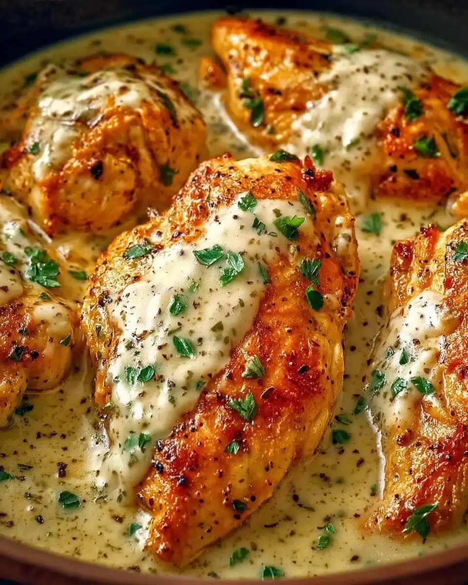 Delicious Ranch Chicken prepared in a crock pot for a flavorful meal