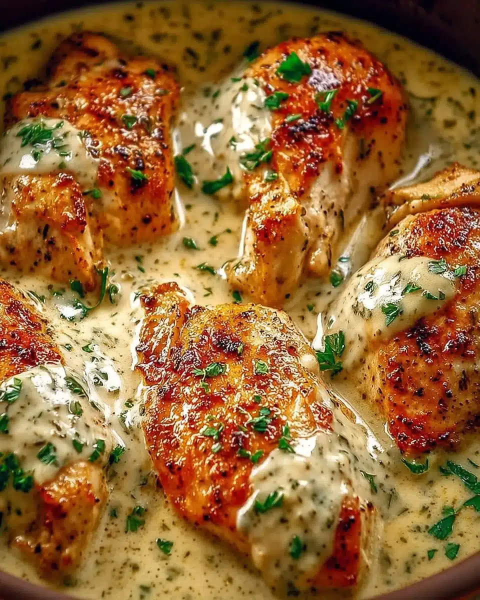Delicious Ranch Chicken cooking in a crock pot for a flavorful meal