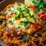 Delicious Southwest Crock Pot Chicken and Rice in a slow cooker