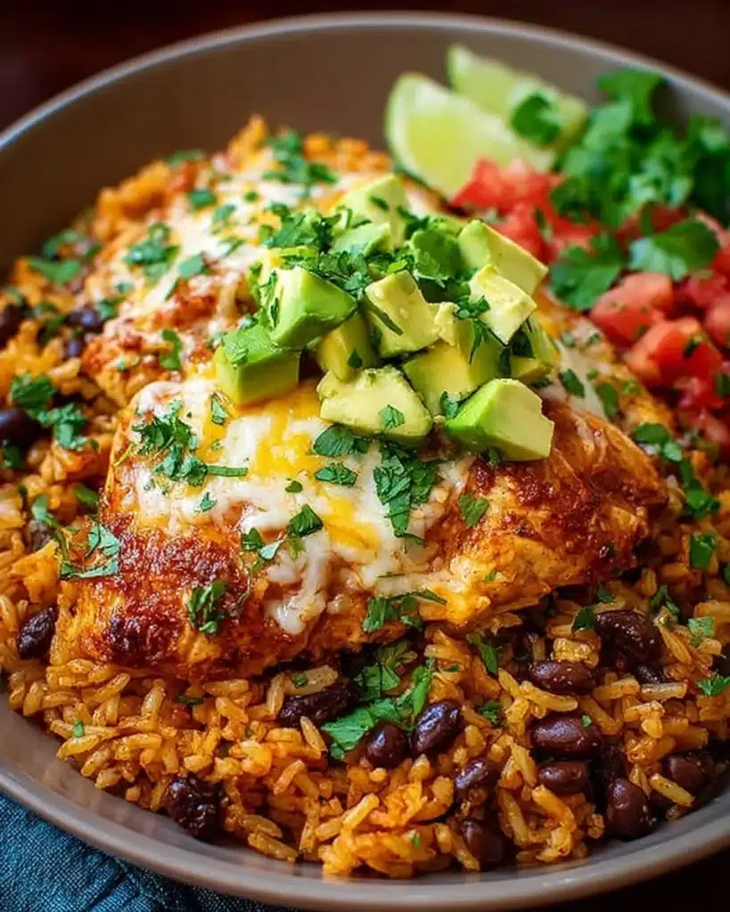 Delicious Southwest Crock Pot Chicken and Rice in a slow cooker
