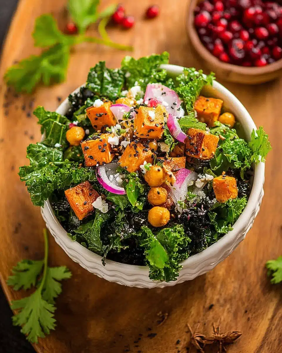 Delicious Sweet Potato Kale Salad with vibrant colors and fresh ingredients