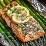 High Protein Baked Salmon in Foil with Asparagus