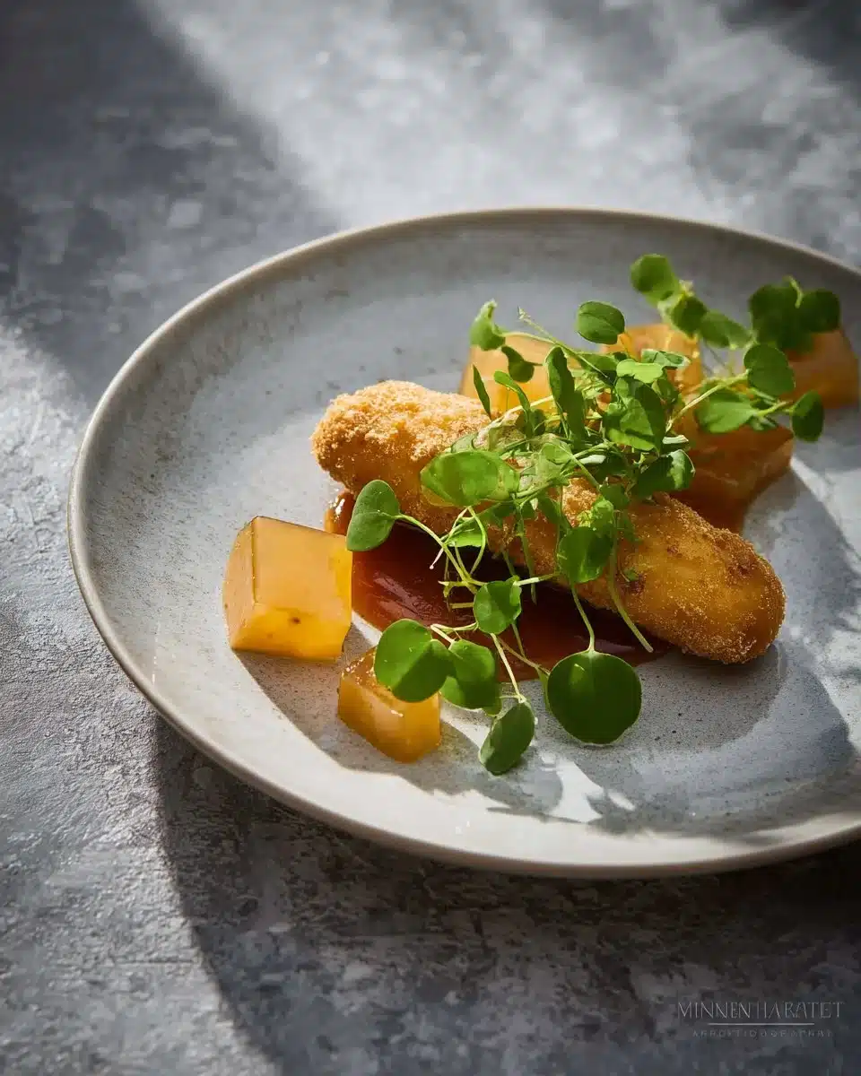 Golden brown blue cheese fritters served with dipping sauce