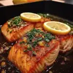 Delicious Citrus Glazed Salmon Fillets served on a plate with garnishes