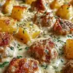 Garlic Parmesan Chicken with potatoes cooked in a crockpot