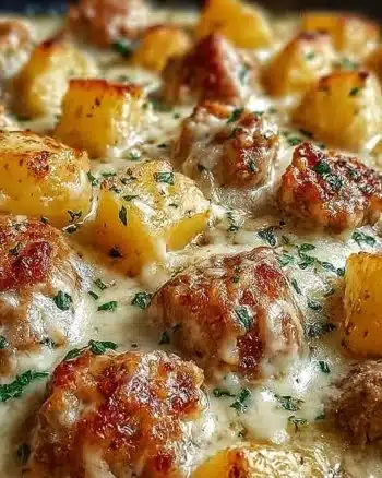 Garlic Parmesan Chicken with potatoes cooked in a crockpot