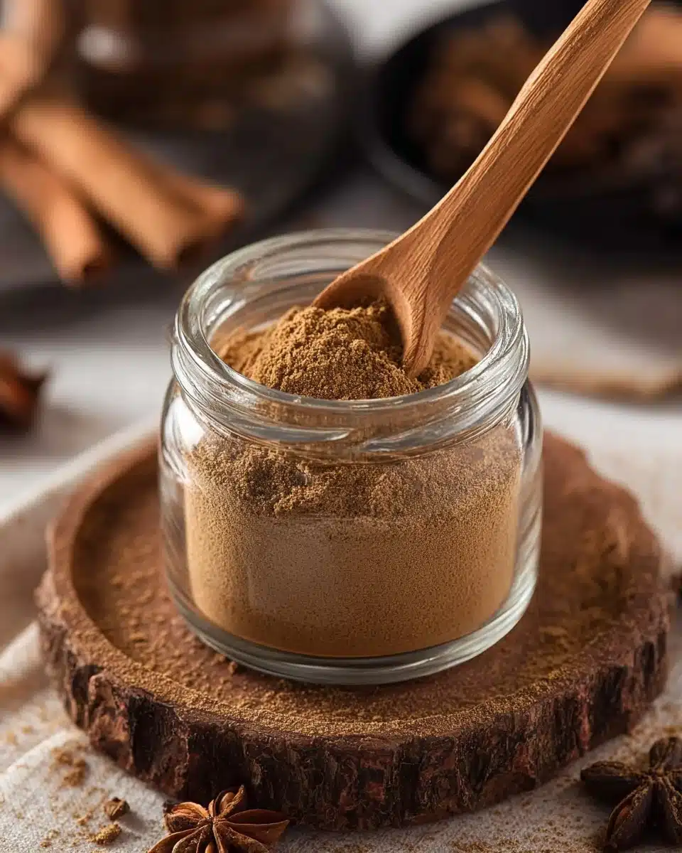 Homemade chai spice mix ingredients in a bowl