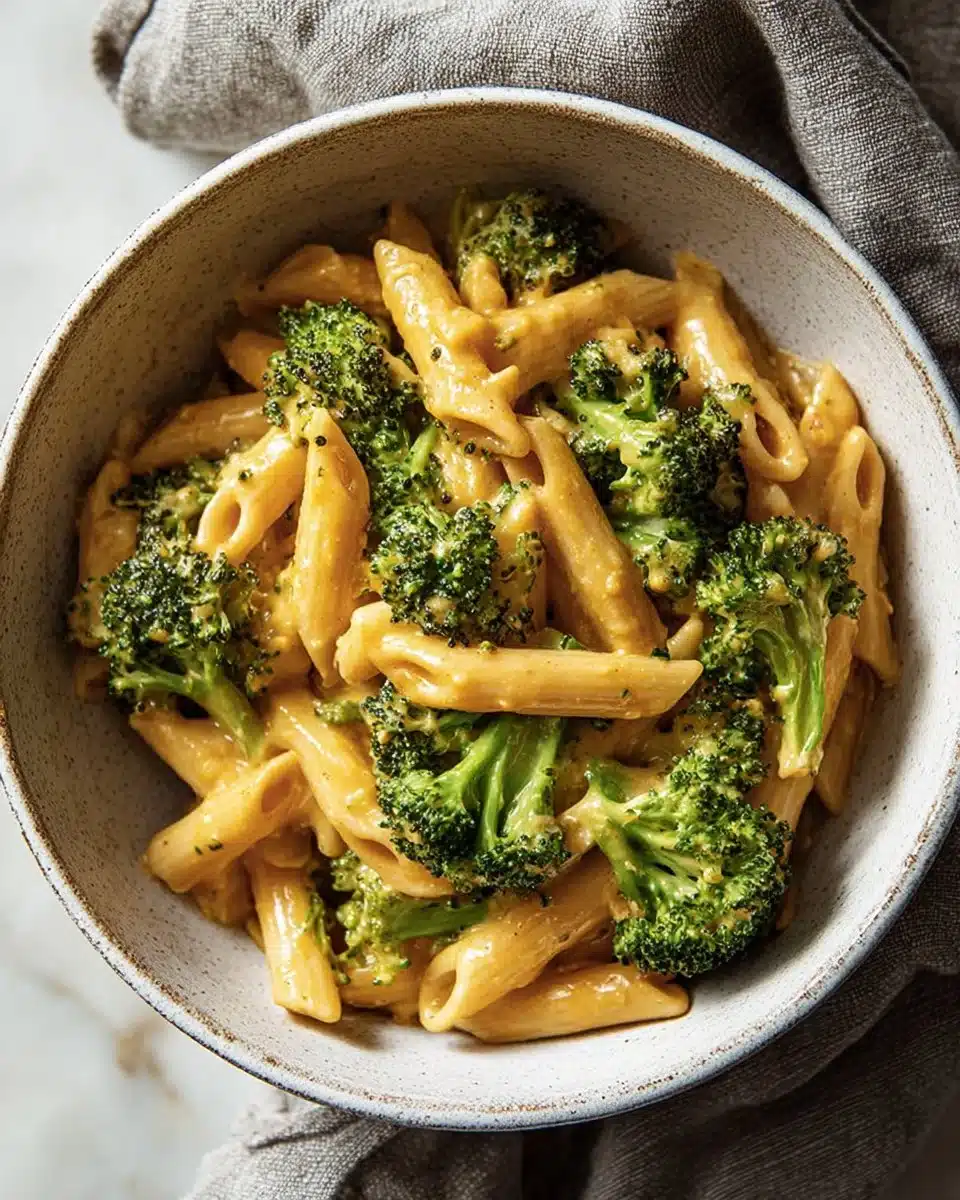 Delicious one pot broccoli pasta dish prepared with fresh ingredients