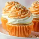 Delicious pumpkin lasagna cupcakes garnished with herbs