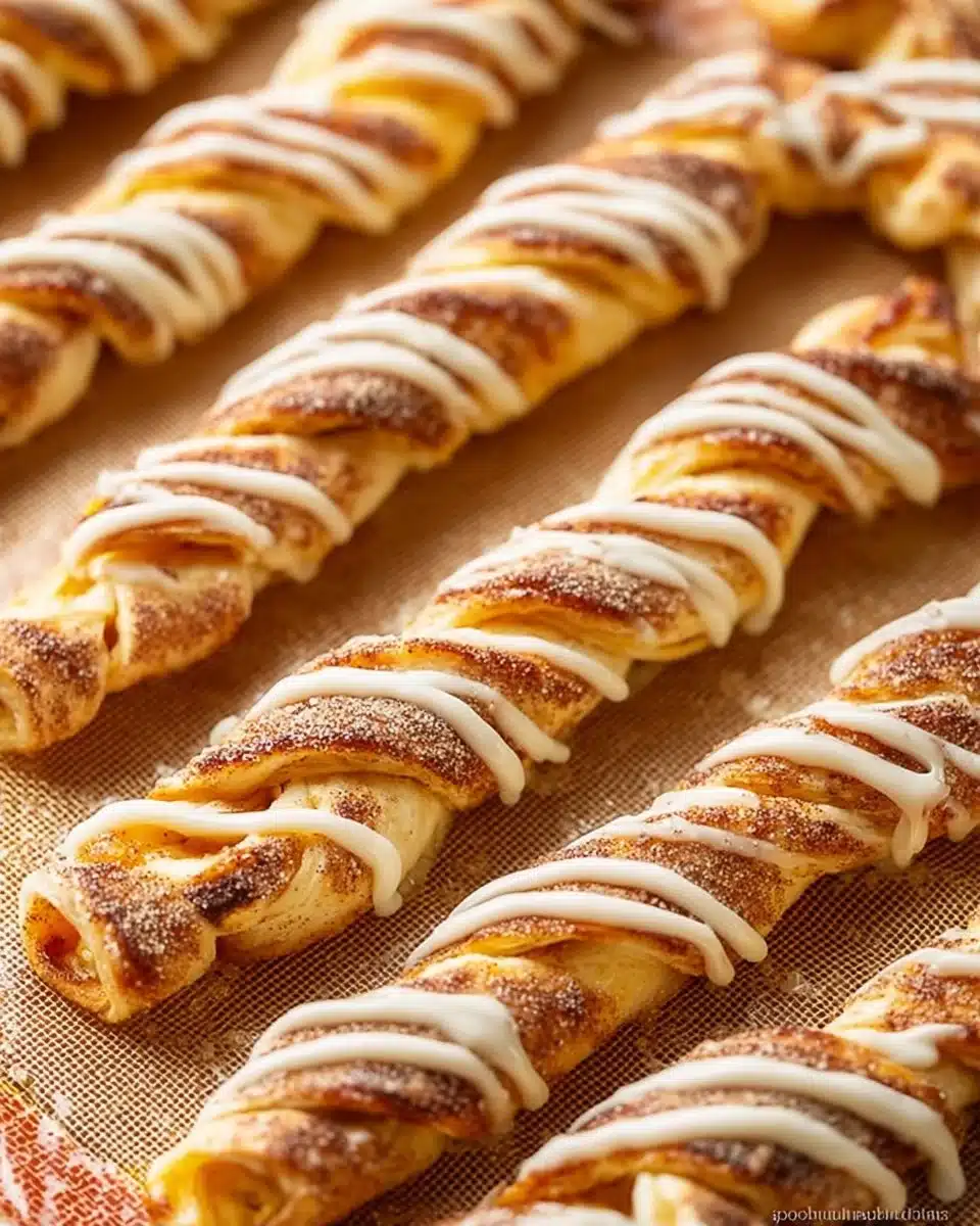 Pumpkin Pie Twists served on a festive plate decorated for fall.