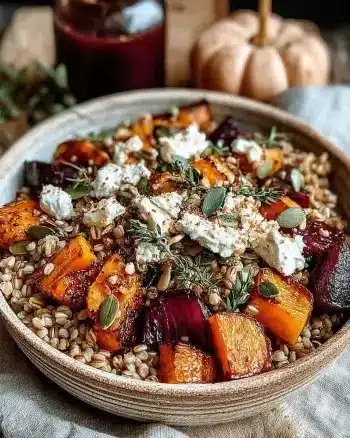 Winter Harvest Dinner Bowl with seasonal vegetables and grains