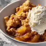 Apple Gingerbread Dump Cake fresh from the oven, served in a baking dish.