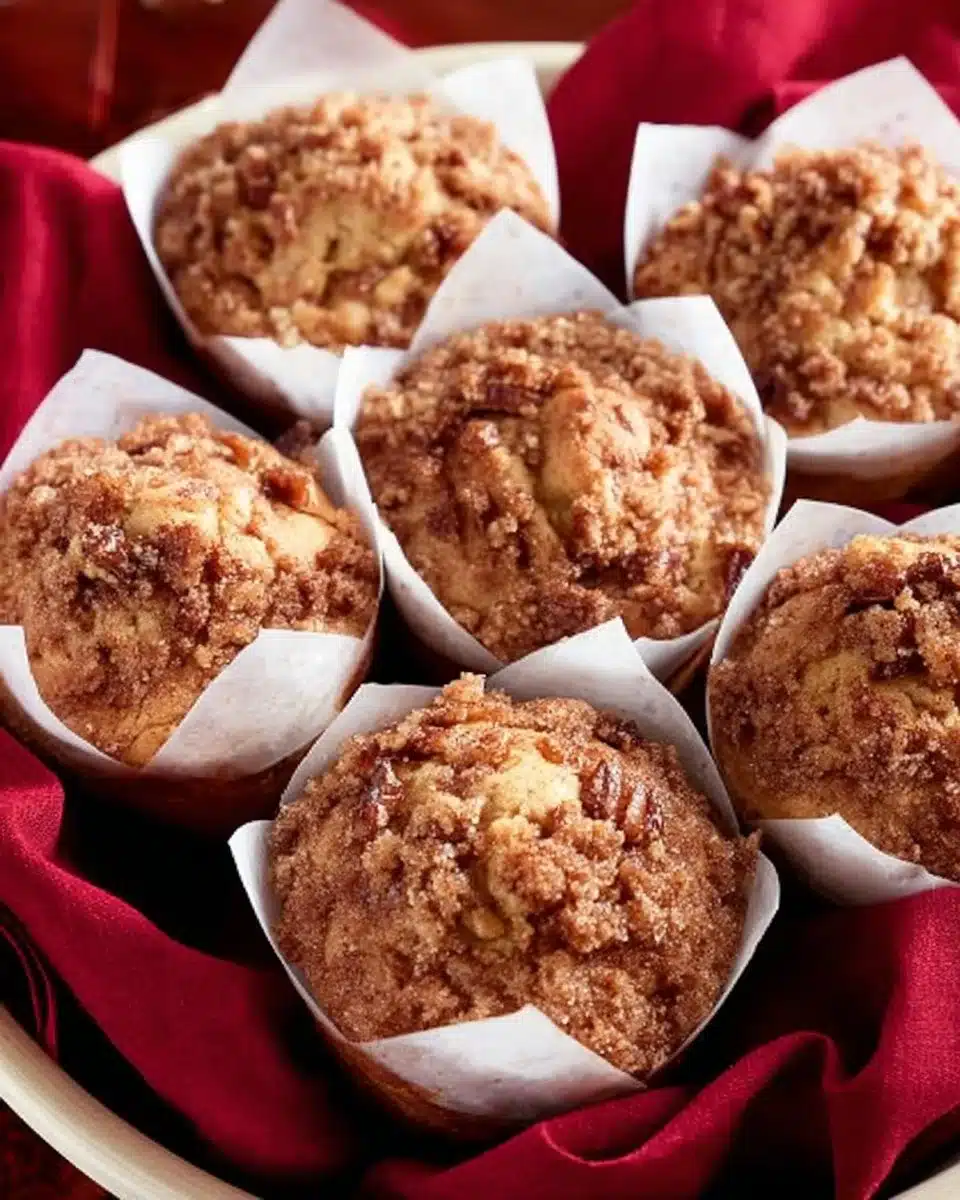 Apple Muffins with Pecan Crumble Topping