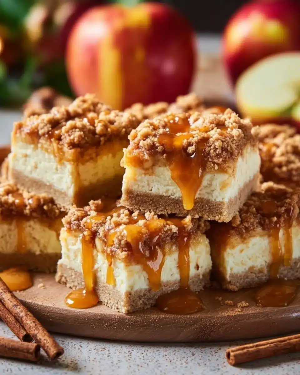 Caramel Apple Cheesecake Bars