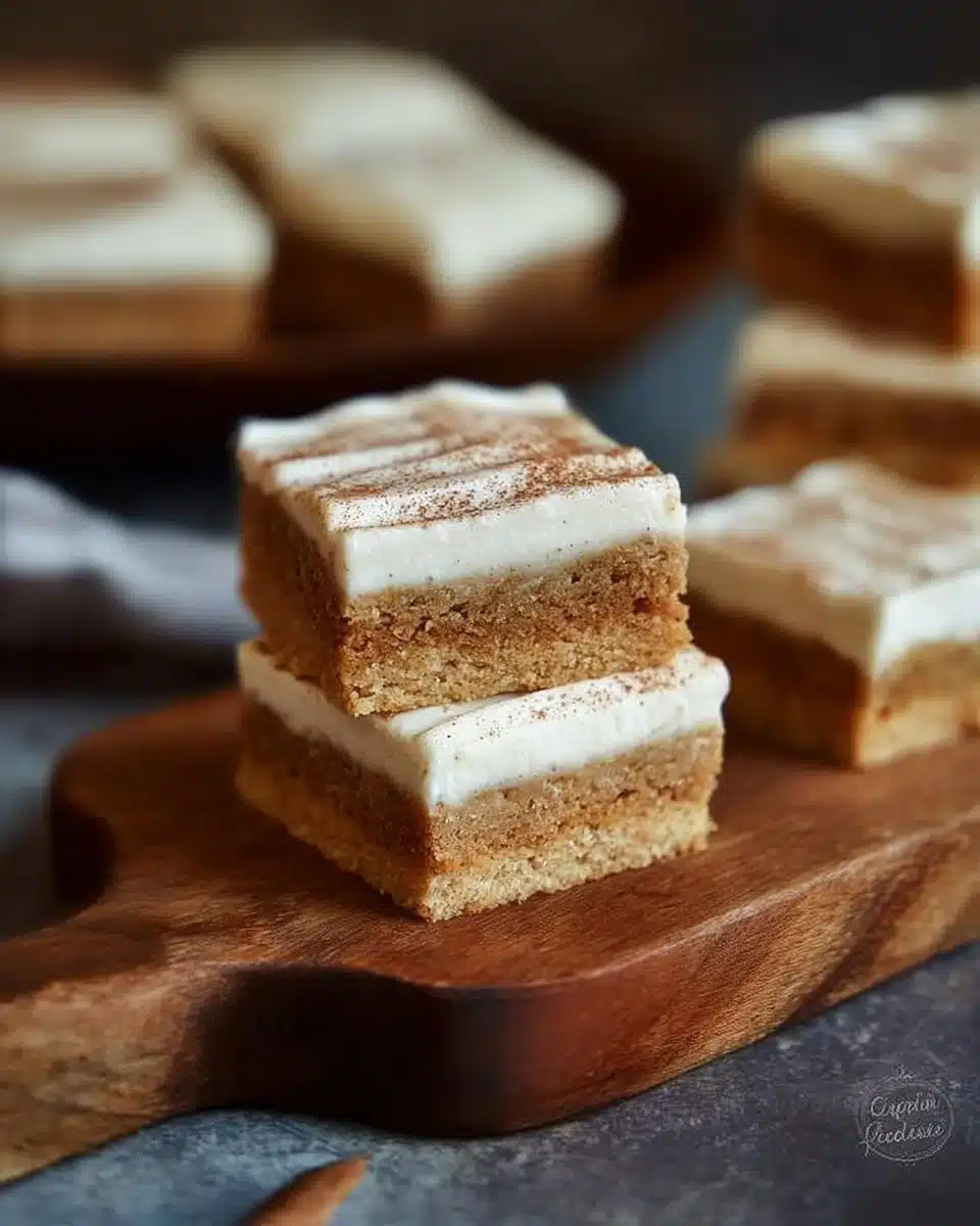 Cinnamon Cookie Bars with Cream Cheese Frosting
