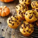 Delicious cottage cheese muffins freshly baked and served on a plate.