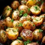 Crockpot Parmesan Roasted Potatoes served in a bowl