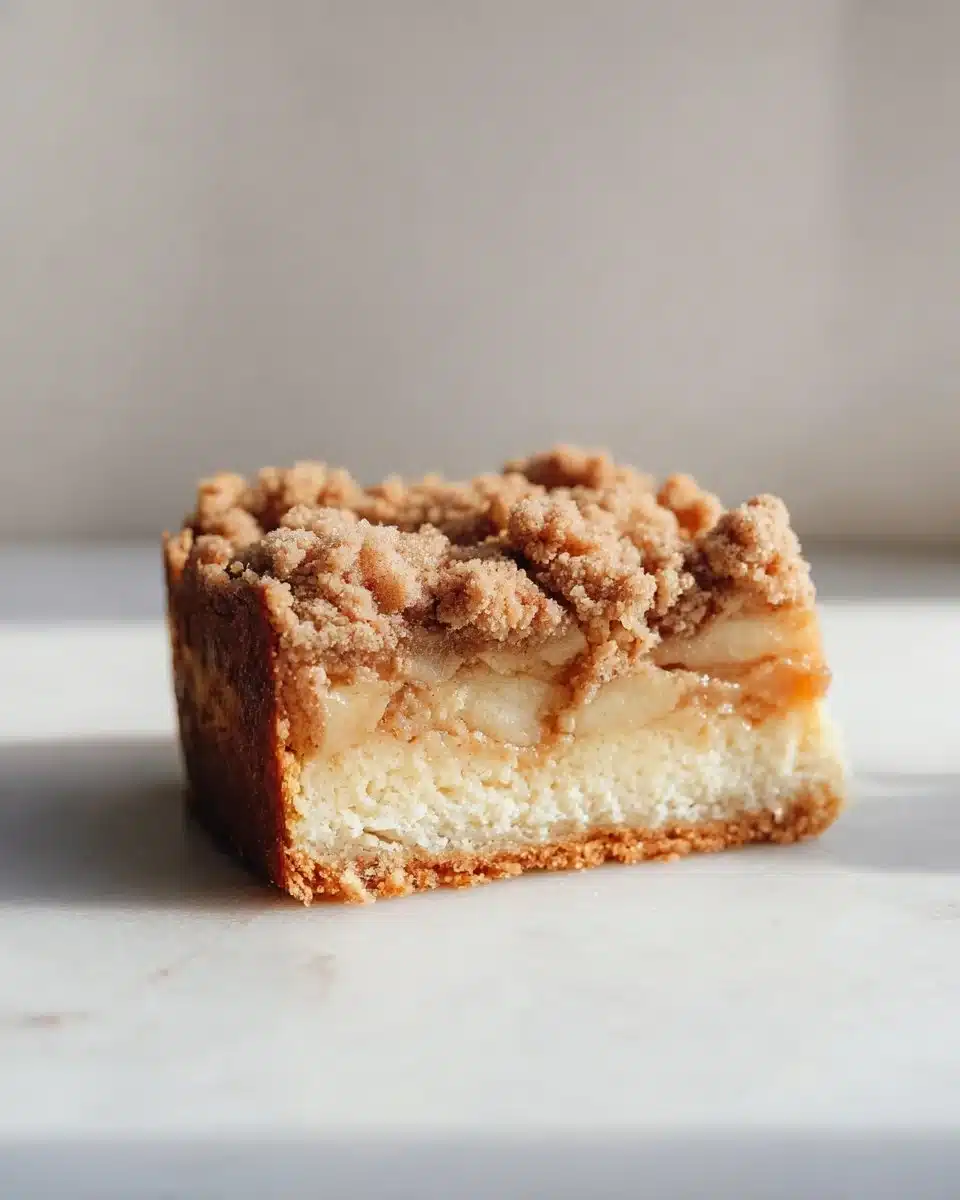 Gluten free Apple cheesecake bars