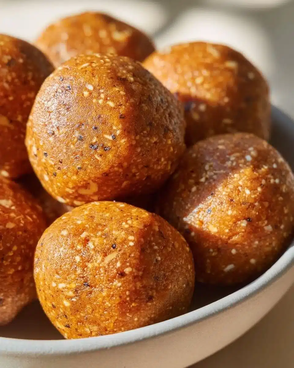 No-Bake Healthy Pumpkin Pie Energy Balls