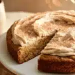 Delicious Snickerdoodle Cookie Cake with cinnamon sugar topping