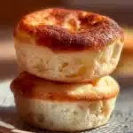 Freshly baked sourdough discard English muffins on a wooden board