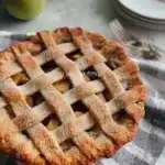 Delicious homemade apple pie with a flaky crust and apple filling