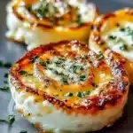 Baked Cottage Cheese Eggs served in a dish with herbs and spices.
