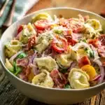 Delicious Best Grinder Tortellini Salad with fresh ingredients and vibrant colors