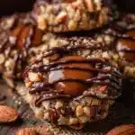 Delicious Caramel Pecan Turtle Cookies with chocolate, caramel, and pecans