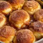 Delicious caramel apple pie bombs on a plate