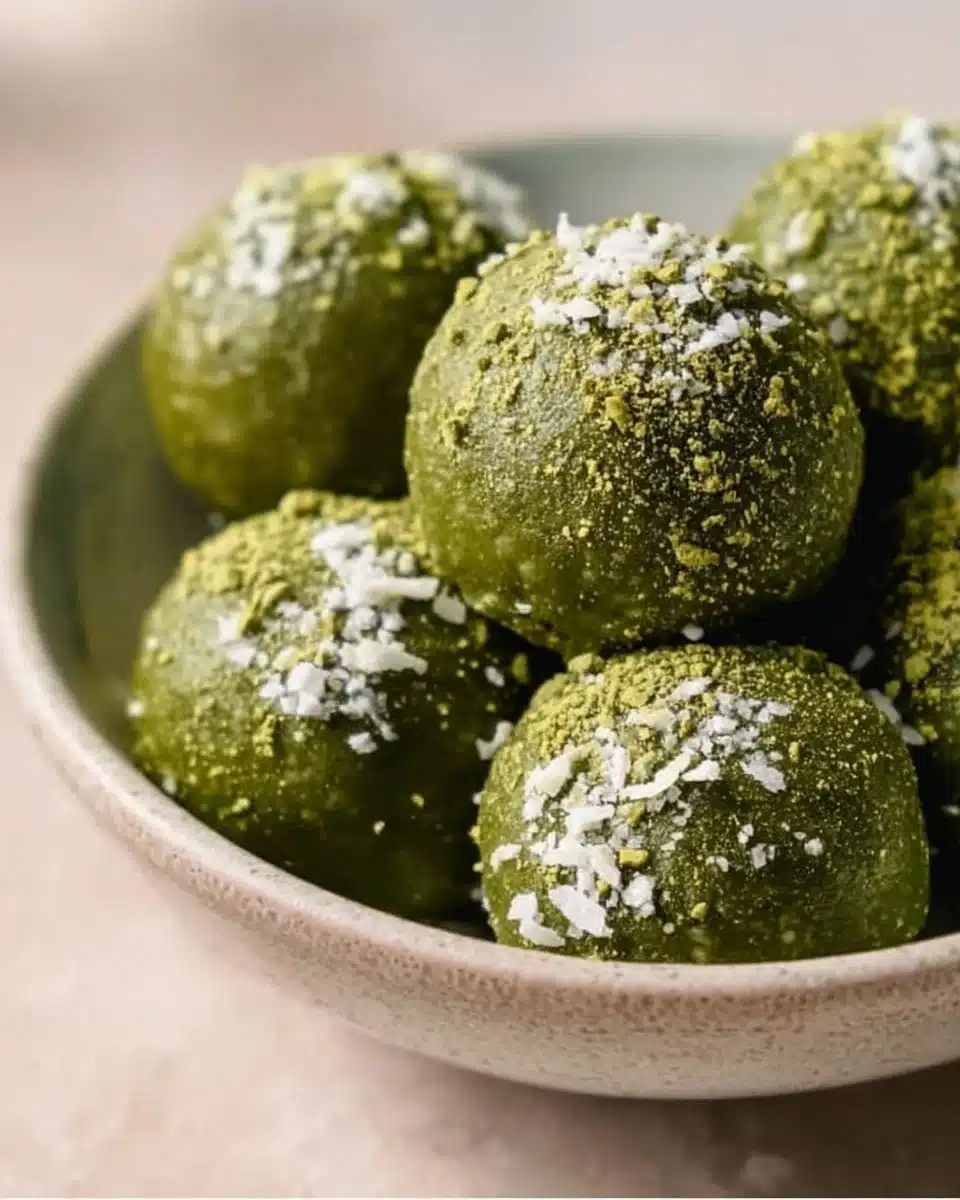 No-Bake Matcha Protein Balls