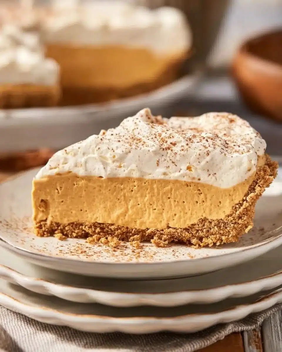 No Bake Pumpkin Cream Pie