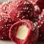 No-Bake Strawberry Velvet Cheesecake Truffles