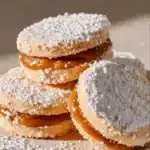 Delicious Peruvian alfajores with sweet milk caramel filling