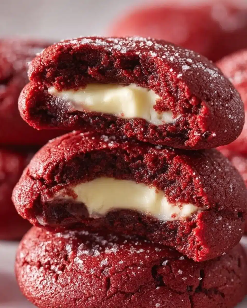 Red Velvet Cream Cheese Stuffed Cookies