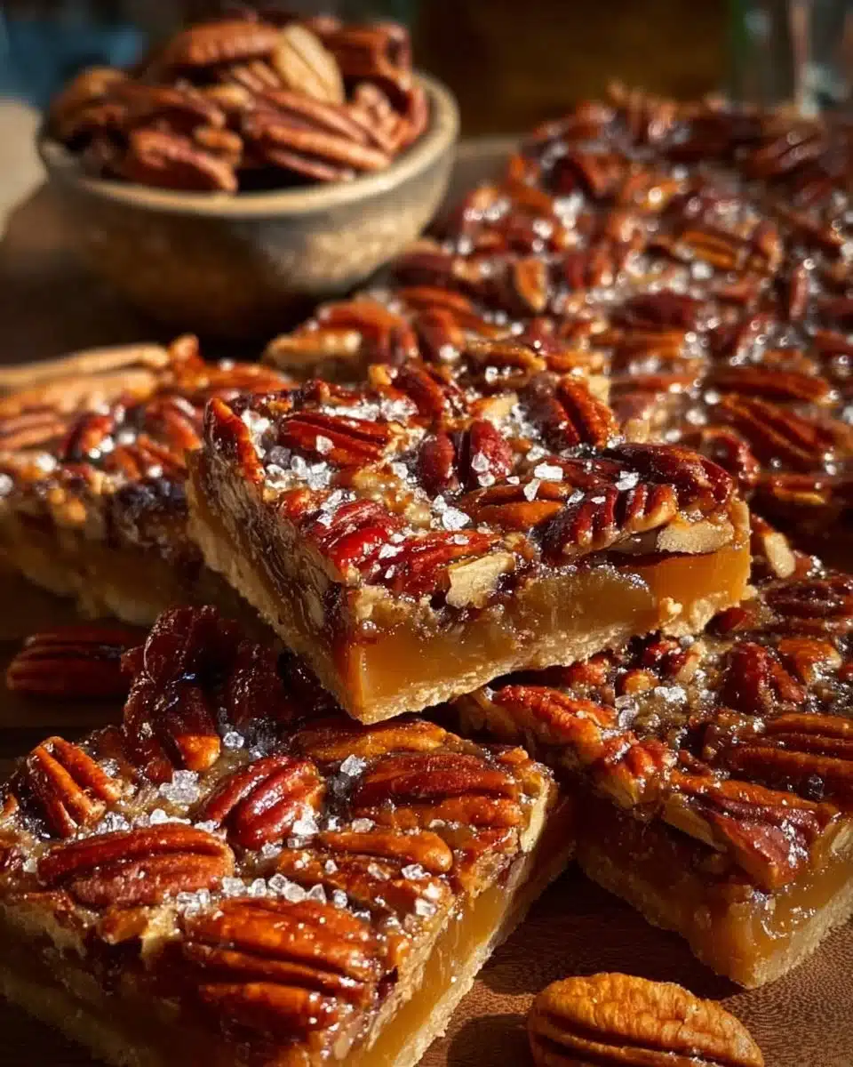 Salted Maple Pecan Pie Bars