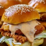 Delicious Bang Bang Chicken Sliders served on a platter with toppings