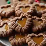Delicious buttery-free caramel cookies on a plate