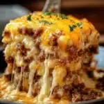 Delicious Cattle Drive Casserole served in a rustic dish