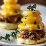 Cheddar Beef Stuffed Christmas Trees on a festive table
