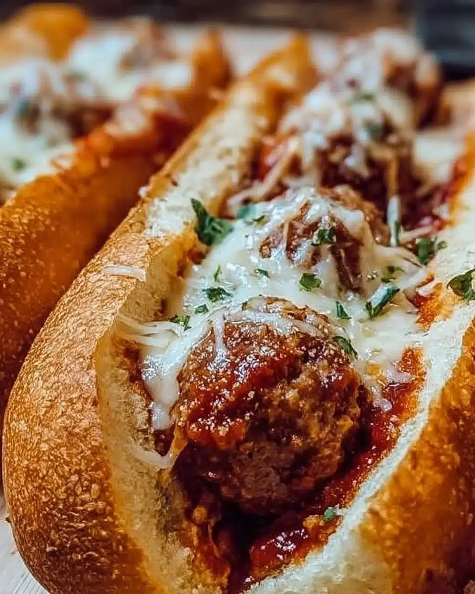 Cheesy Meatball Subs