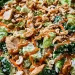 Delicious Chicken Cashew Crunch Salad served in a vibrant bowl with fresh ingredients.