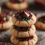 Delicious homemade Chocolate Thumbprint Cookies with chocolate ganache filling