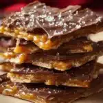 Delicious Christmas Crack dessert with chocolate and nuts ready for the holidays.