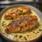 Delicious Cheddar & Sour Cream Hashbrown Casserole served in a cheesy dish.