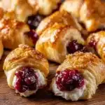 Cranberry Cream Cheese Crescent Bites served on a stylish plate