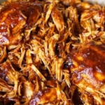 Delicious Crockpot BBQ Chicken meal served on a plate