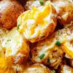 Crockpot Ranch Potatoes cooked with creamy ranch seasoning