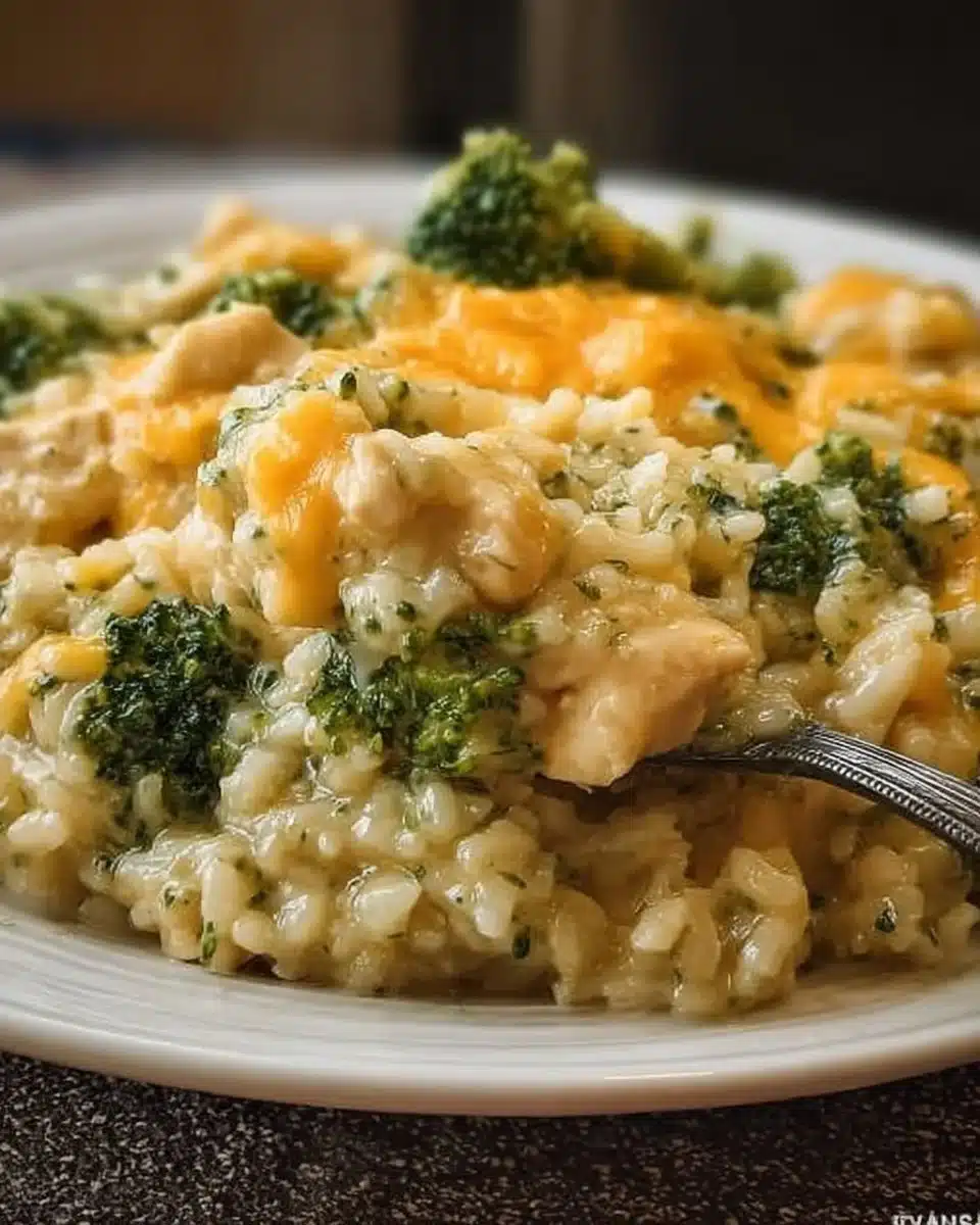 Easy Crockpot Cheesy Chicken Broccoli Rice
