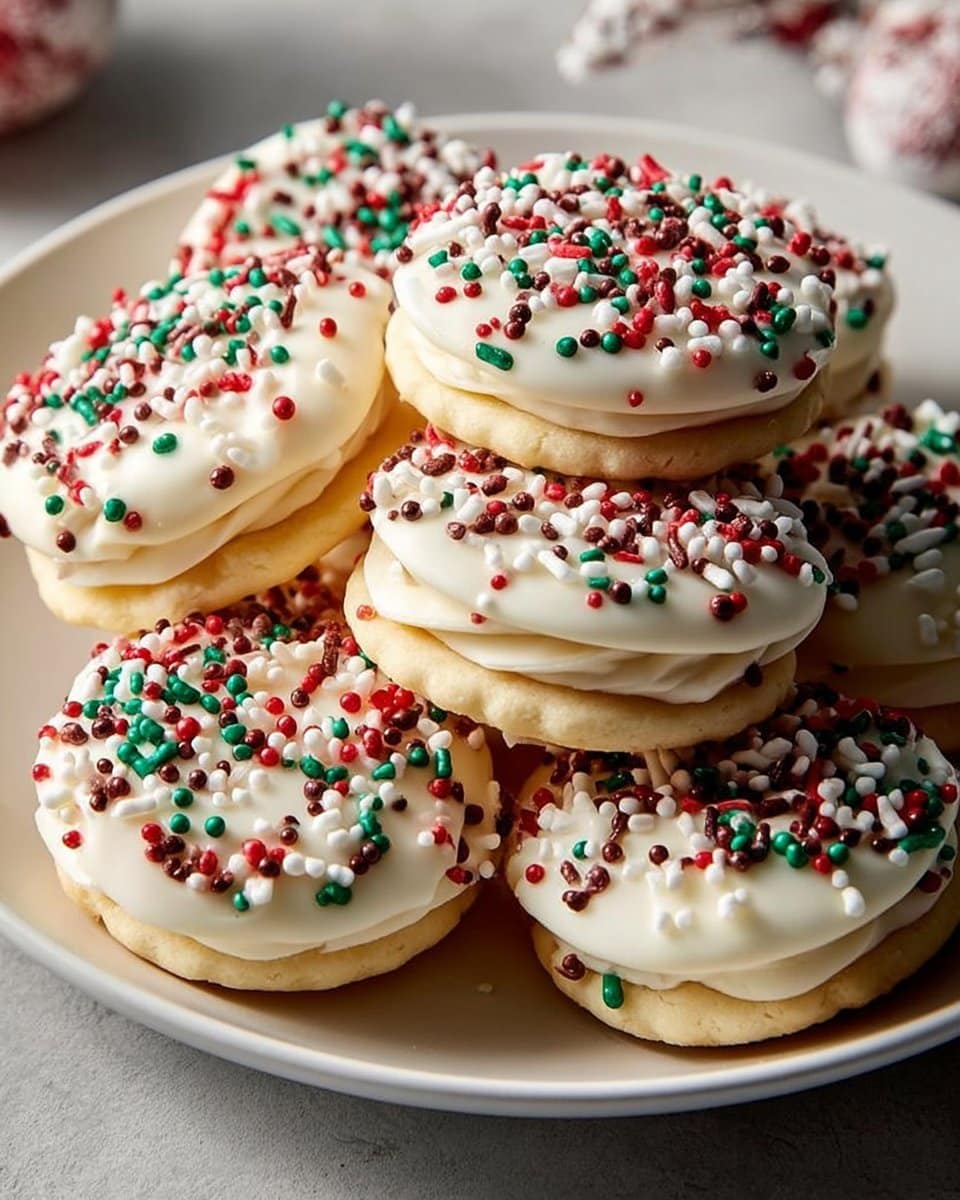 Holiday White Chocolate Sandwich Cookies
